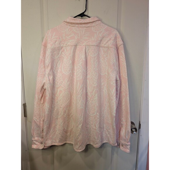 Men's Chubbies Flannel Button Down Overshirt The Thigh Napple Pink XL - Picture 3 of 6